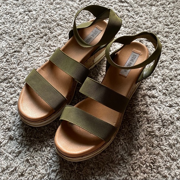 Steve Madden Green Bandi Platform Sandal - Picture 4 of 10